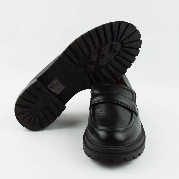 MADEWELL Size 7.5 The Bradley Lugsole Loafer in Leather True Black $158 - Picture 7 of 7